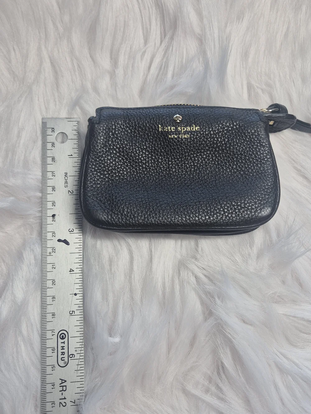 New Women’s Kate Spade Change Purse / Card Case – Black Leather